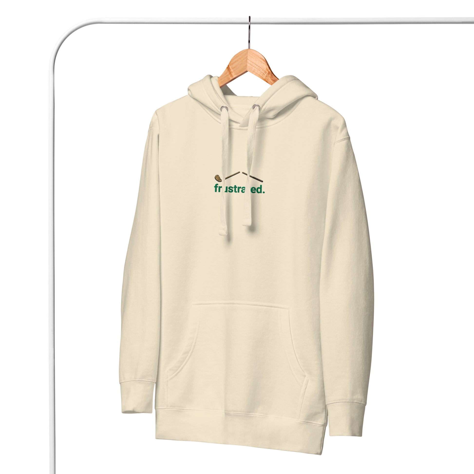 frustrated. - Premium Embroidered Hoodie